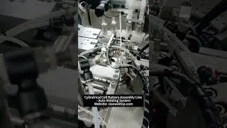 #batteryproduction Cylindrical cell battery Assembly line-Xiaowei new energy #batteryAssembly