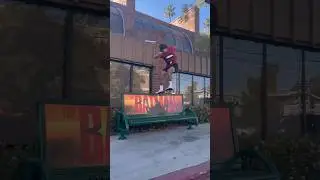 Nyjah Huston and Leo Romero Skating Hollywood Bench