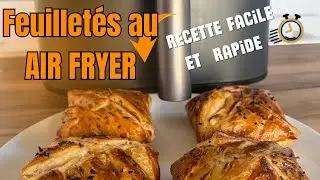 POUR LES JOURS DE FLEMME AVEC TON AIRFRYER 🥱🥱feuilletés jambon fromage