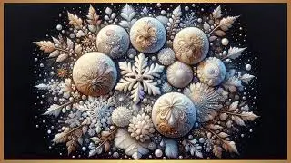 Frosty Golden Winter | Contemporary 3D Relief | Art Screensaver for TV | Frame TV Art Gallery