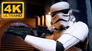 JABBA'S PALACE DEFENSE! Galactic Empire vs Rebels - Star Wars Battlefront 2 (4K)