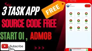 Free 3 task Source Code! How to make android studio Earning App!