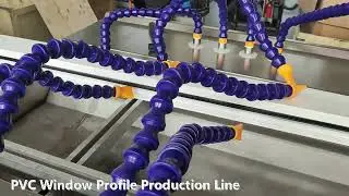 UPVC window casement frame with rubber strip making machinery