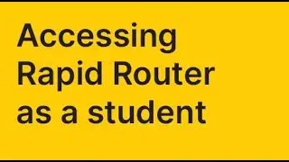 See how Rapid Router is accessed through the student dashboard