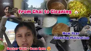 Real Married Life Vlog | Chai to Dosa Date Doctor Visit & Room Cleaning #DailyVlog #MarriedLife