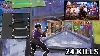 Fortnite MOBILE - 24 KILL Solo vs Squads (120FPFS iPad Pro M4 Gameplay)