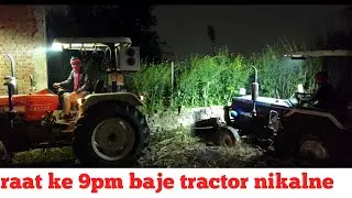 Swaraj tractor 4x4 ne powertrack ko निकला रात के 9pm बजे