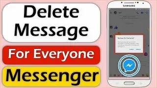 Messenger Message Delete Message for Everyone - New Messenger Update - 2019
