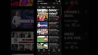 How to delete Youtube video #janglentech #kuki #tech