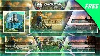 FREE PACK CHANNEL:  ZELDA TEMPLATE | YOUTUBE BANNER, LOGO AND TWITTER HEADER  #3 + [ Free Download]