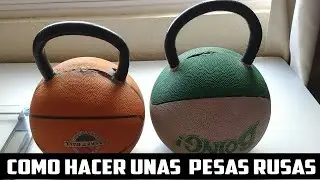 💪 Como hacer PESAS RUSAS caseras con Balones de BASQUETBOL de 14 KG | CEMENTO | PVC