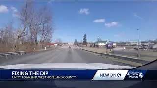 PennDOT working to fix dip in Unity Township