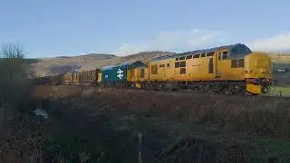 97 303 & 37 421 Logs from Aberystwyth. Volume level up! 😎