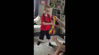 Winston And His Long Awaited Saxaboom - #autism #jackblack #saxaboom #jimmyfallon