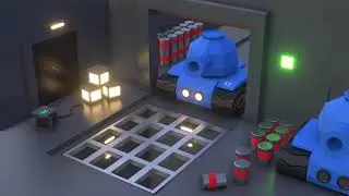 Low poly Tank render loop