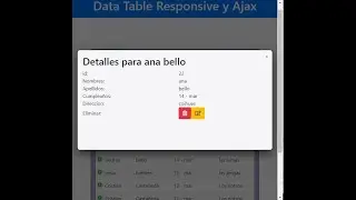 COMO USAR DATATABLE RESPONSIVE Y AJAX VÍDEO 8 2020