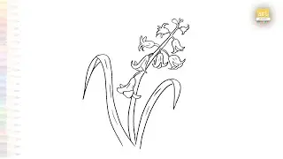 Bluebell flowers drawing easy | Art tutorial | How to draw Bluebell step by step easily #artjanag
