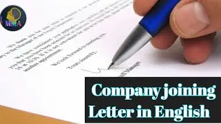 Write application for joining new Company - joining Letter in English _ How to write Joining Letter
