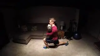 Double 24kg Kettlebell Reverse Lunges