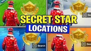 ALL SECRET BATTLE STARS Season 10 - Fortnite Week 1 - Week 6 Secret Battle Star Locations (SEASON X)