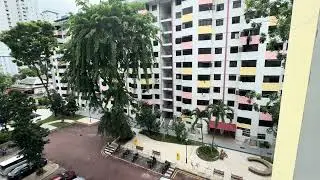 Noise pollution from petrol-powered leaf blower in HDB housing estate 