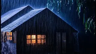 Deep Sleep in Minutes | Heavy Rain & Powerful Thunder on Tin Roof at Night for Relax