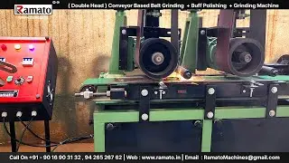 Double Head Automatic Belt Grinding Machine +Buffing Grinder Machine Manufacturer in India | Ramato