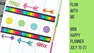 Plan With Me // Mini Vertical Happy Planner // July 15-21, 2019