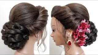 Chignon sophistiqu&eacute; pour cheveux longs | Coiffure de mariage en chignon torsad&eacute;