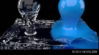 Paint & Water: 2 materials / 2 viscosities / 1 simulation box - Phoenix FD 3Ds Max