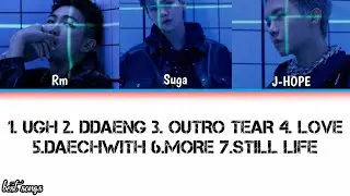 bts best songs [rm suga jhope] rap line playlist