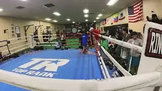 Maverick and Aaron sparring at Drac boxing gym