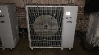 2017 Carrier Performance Series Side Discharge Heat Pump - Full Defrost Cycle & Steam Show