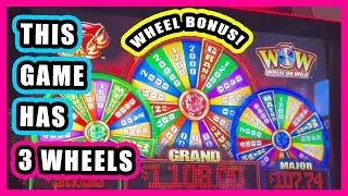 Wow, This Game Has 3 Wheels! Got Wheel Bonuses While Playing Wow Wheel On Wild Slot At Caesar's