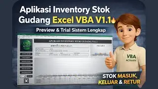 🔥 Aplikasi Inventory Stok Gudang Excel VBA V1.1 | Preview & Trial Sistem Lengkap