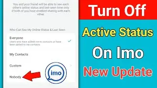 How to Turn Off My Active Status On Imo | Hide My Online Status On Imo | Turn Off Imo Online Status