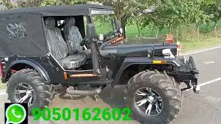 FULL BLACK COLOUR MODIFIED OPEN JEEP REEDY FOR MAHARASHTRA SANGLI.......LS MOTORS JEEP@9050162602