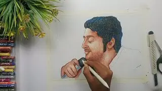 Arijit Singh 😍 drawing oil pastel art step by step 