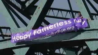 Simon climbs Tyne Bridge | Fatherless Day