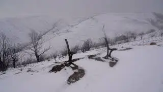 Temporal de nieve en el paraje de Las Médulas