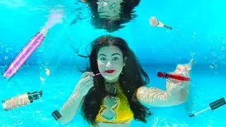 Делаю макияж под водой! Экстремальный челлендж макияжа | CloeCouture