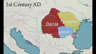 The complete territorial evolution of the Dacian Kingdom throughout history. History of Romania