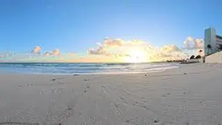 Cancun Beach Mexico Sunrise 360 VR 8K on Insta360 x5, no edit no music, just waves and the way it is