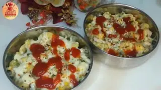 how to bake cheesy vegetable pasta without oven // no oven quick recipe by Arooj's Kitchen