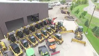 Snow Plow Equipment Drone Video 4K