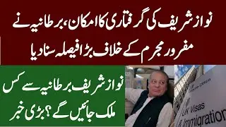 Big Breaking News | British govt rejects Nawaz Sharif's visa extension plea | Mughees Ali