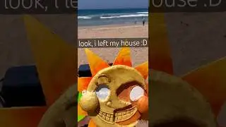 Sundrop at the beach 🏖️ #fnaf #cosplay #sundrop