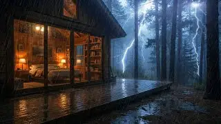 Heavy Rain in a Canyon: Echoing Thunderstorm Ambience