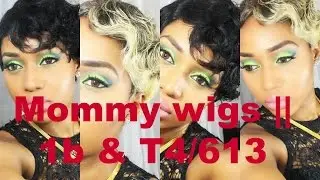mommy wigs  || janet collection color: 1b - t4/613 / AFFORDABLE SEXY SHORT WIGS #5