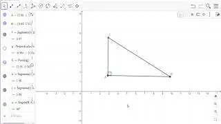 Como hacer un triángulo rectángulo en GeoGebra - Tutorial básico 3